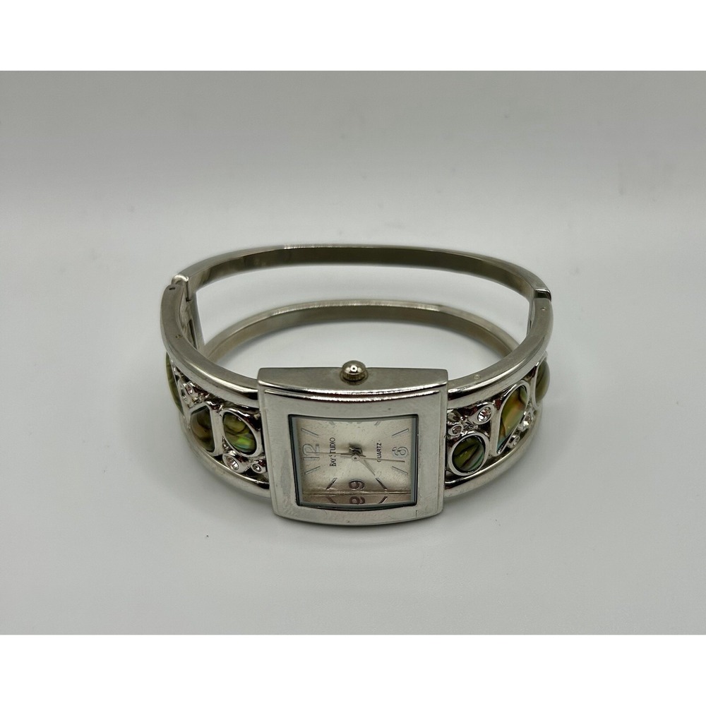 [NOT TESTED] Bay Studio Hinge Watch Silver Tone With Accents‎ & Rhinestones - Picture 2 of 4